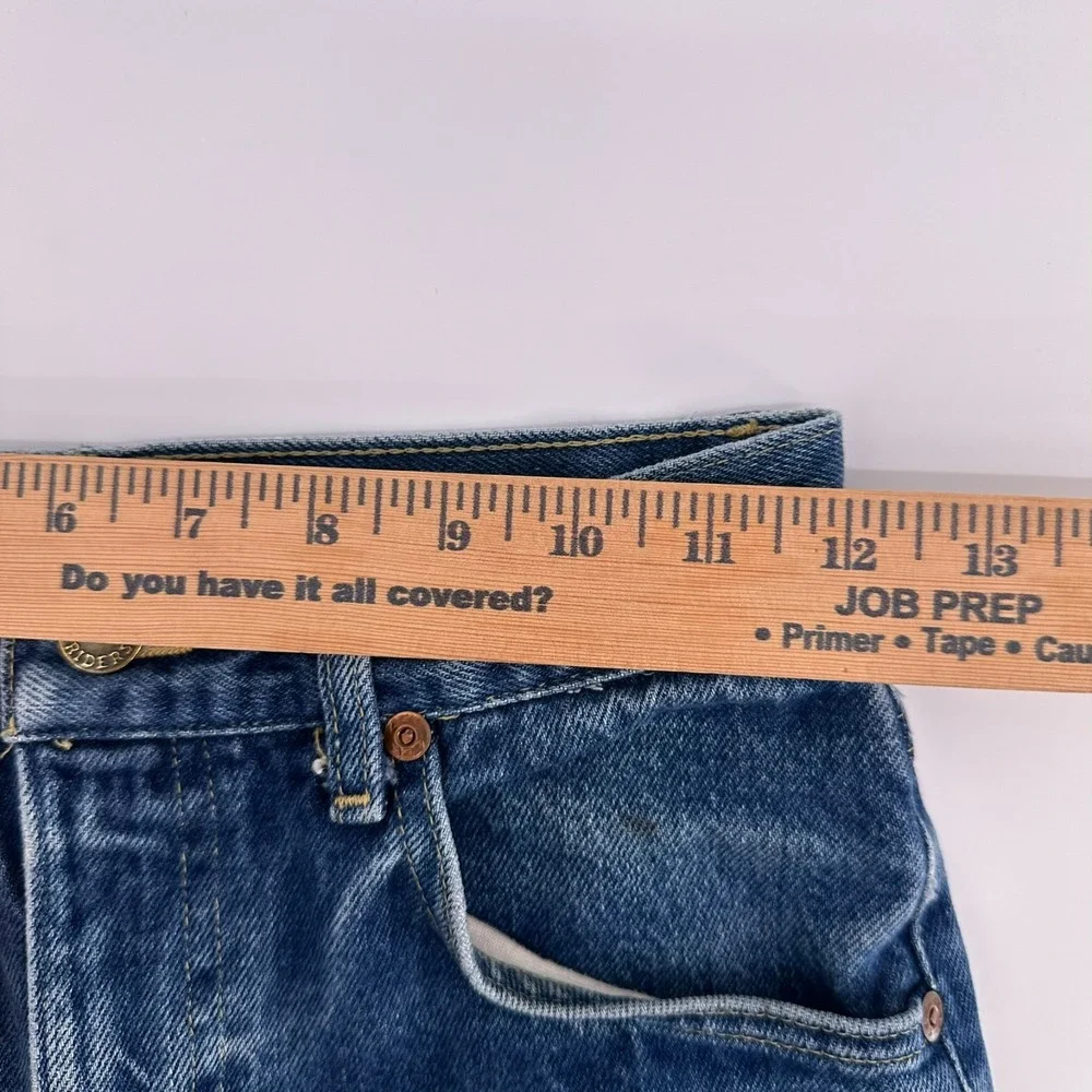 Vintage Lee Riders Straight Leg Jeans Womens 27x32 Blue Denim Whisker Mid Rise